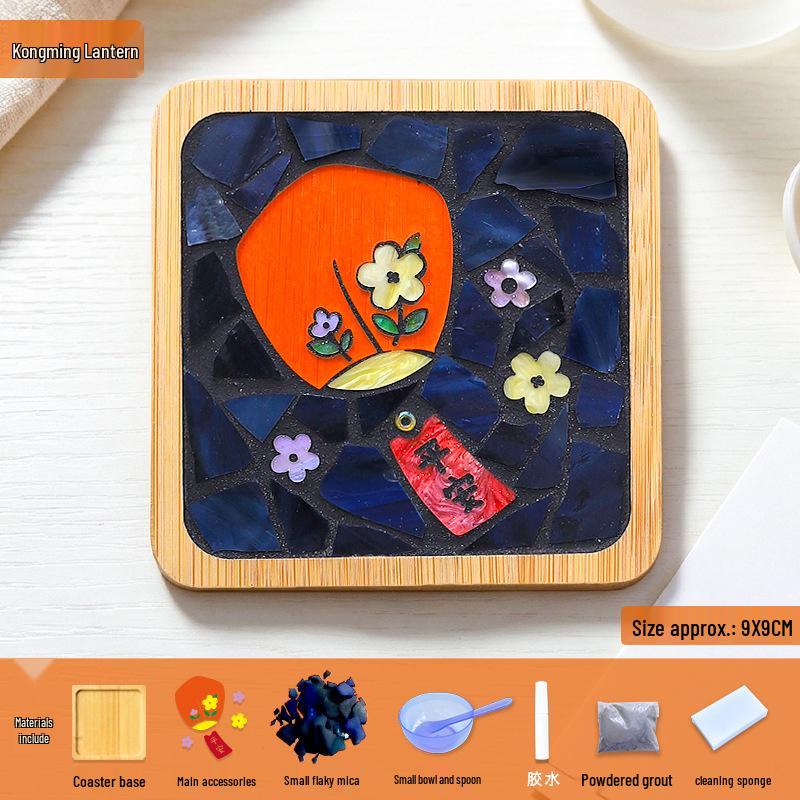 Mosaic Coaster DIY Kit: Creative Handmade Collage Art Set