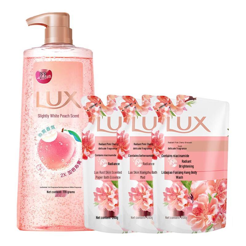 LUX White Peach Bubble Refreshing Shower Gel