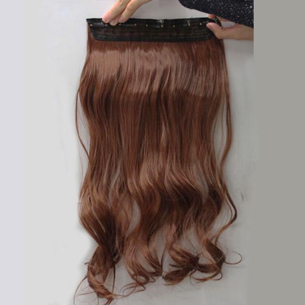 Păr Fals Prelungire 5 Clipuri Traceless Hairpiece Sintetice Meşe
