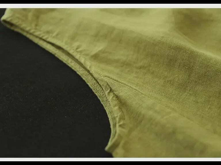 Camisola extragrande de algodón y lino para mujer: Top retro sin mangas versátil para el verano