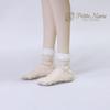 [Petite Marie] 13 DD Compatible Sheer and Soft Touch Glitter Socks, White, 60cm Doll, BJD, Doll Clothes [Petite Marie] [No.0209]