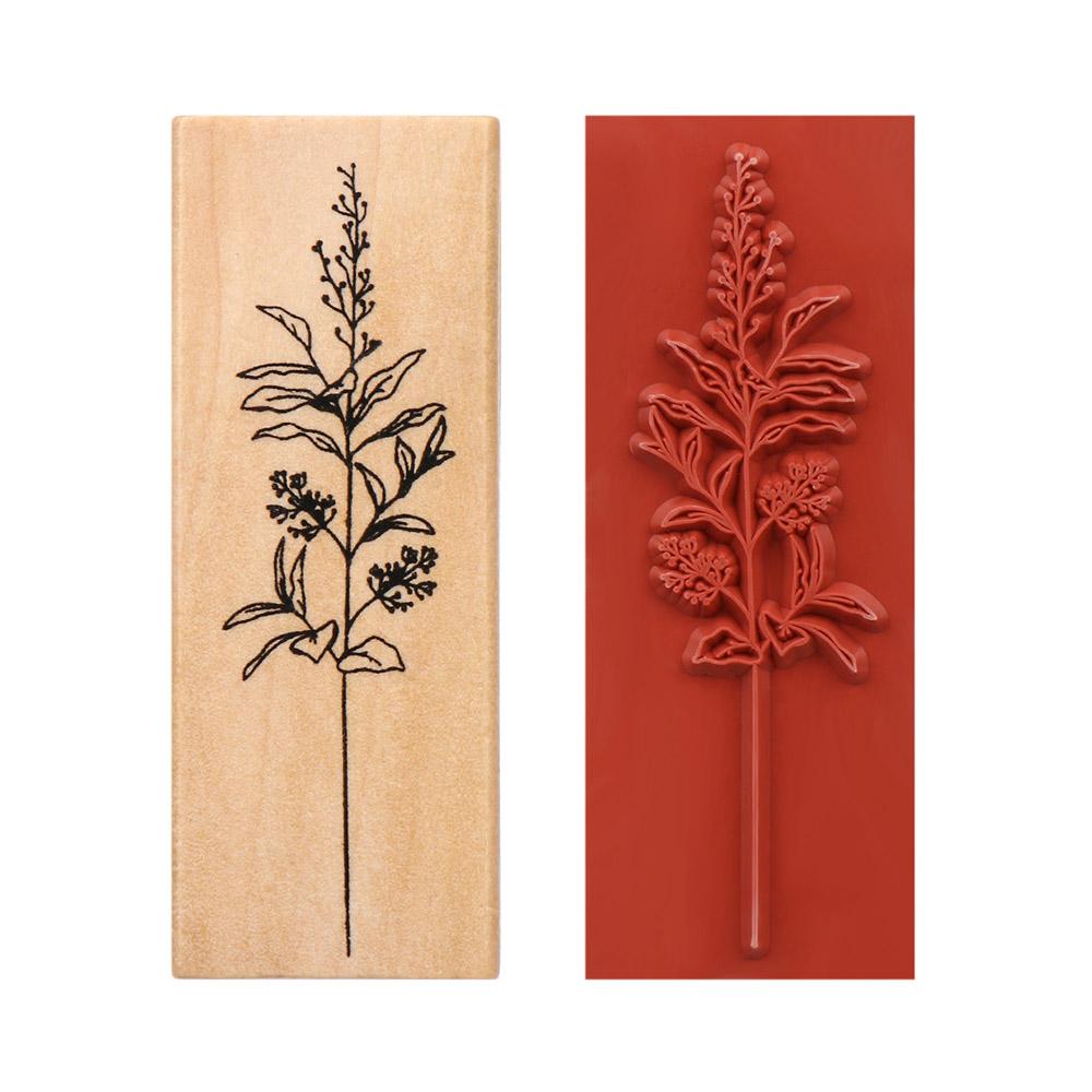 1PCS Wooden Plant Flower Girls Seal Vintage Rubber Stamps DIY Crafts Sewing Stamping Scrapbooking Accessories