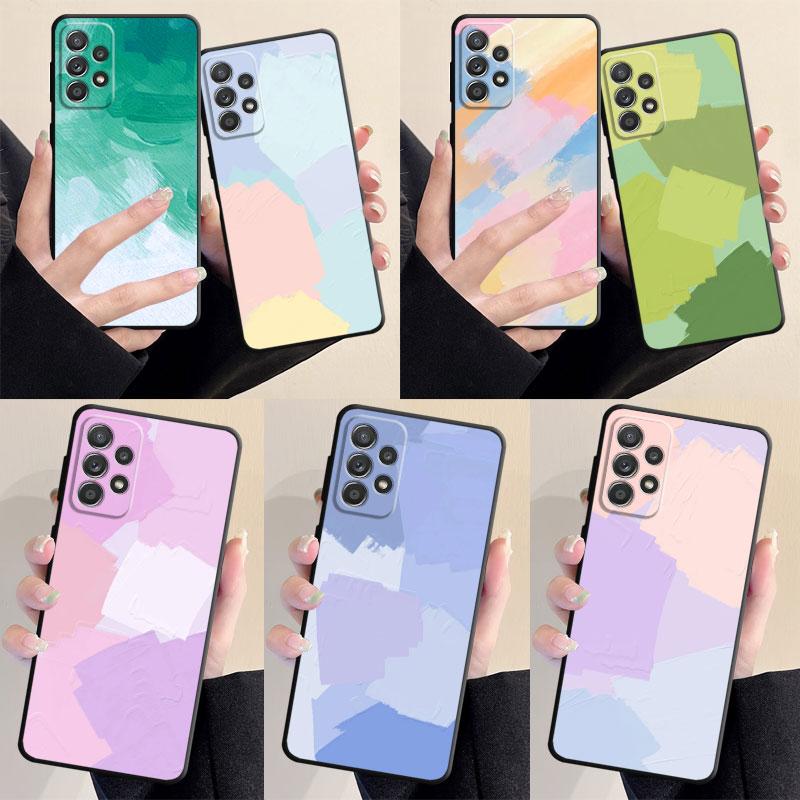 Custodia Nera Opaca Morbida Per Samsung Galaxy A53 A22 A71 A31 A51 A52 A23 A33 A32 A21s A72 A13 A11 A91 A14 Cover Funda Pittura ad Olio