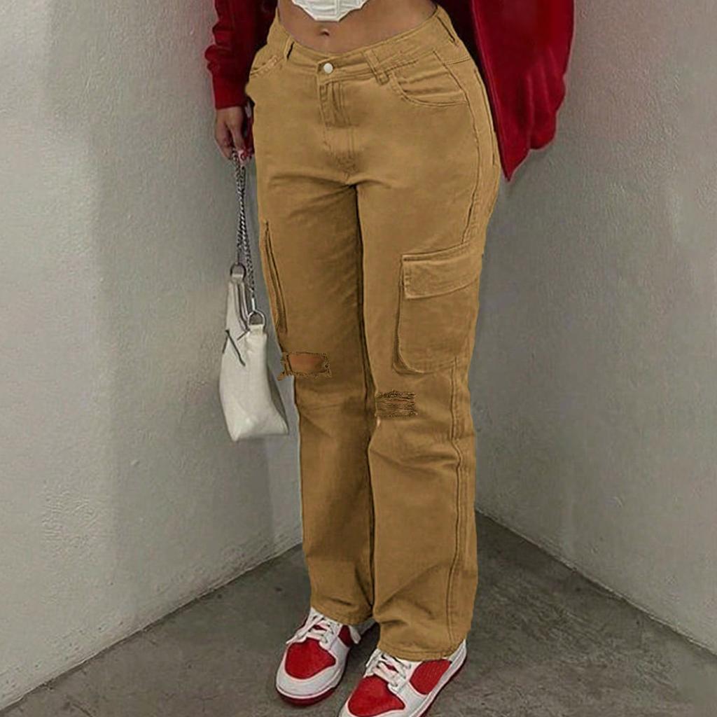 Women's Mid- Stretch Jeans With Pockets