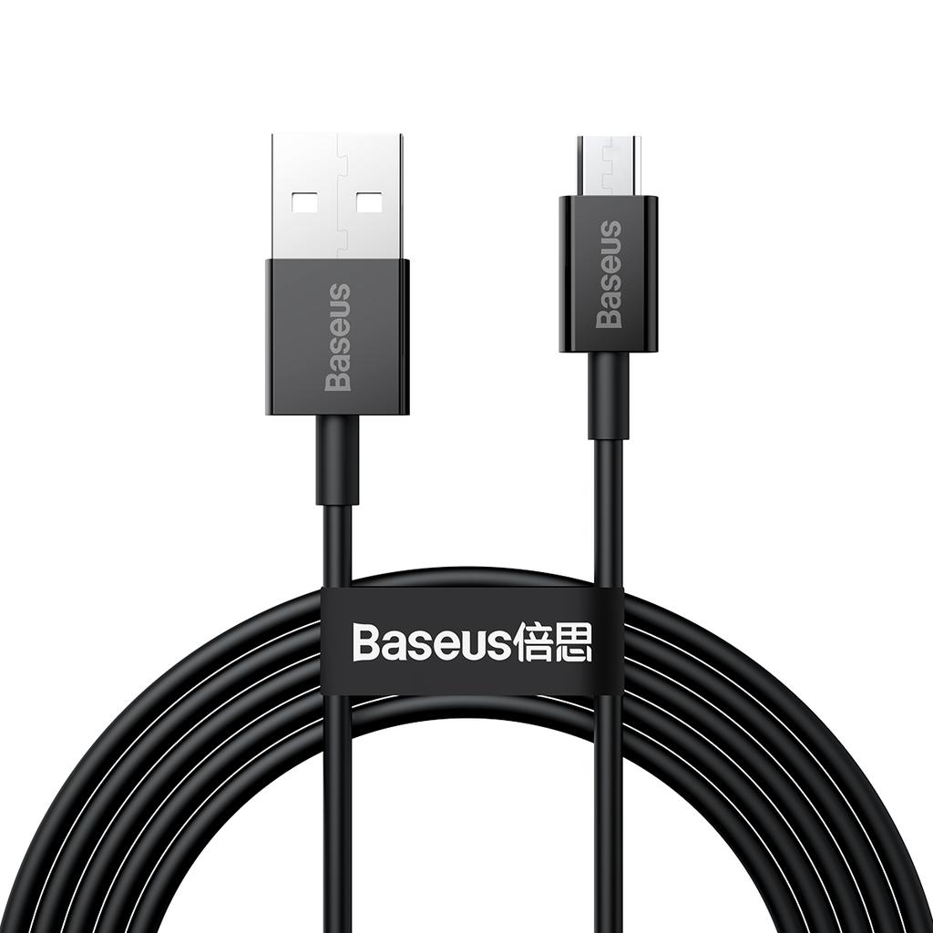 Superior USBA Micro USB 2A Cable 2m Black