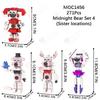 Midnight Bear Series MOC Character Decoration Building Blocks DIY Game Horror Action Figure Models Assembly Bricks Toys For Kids