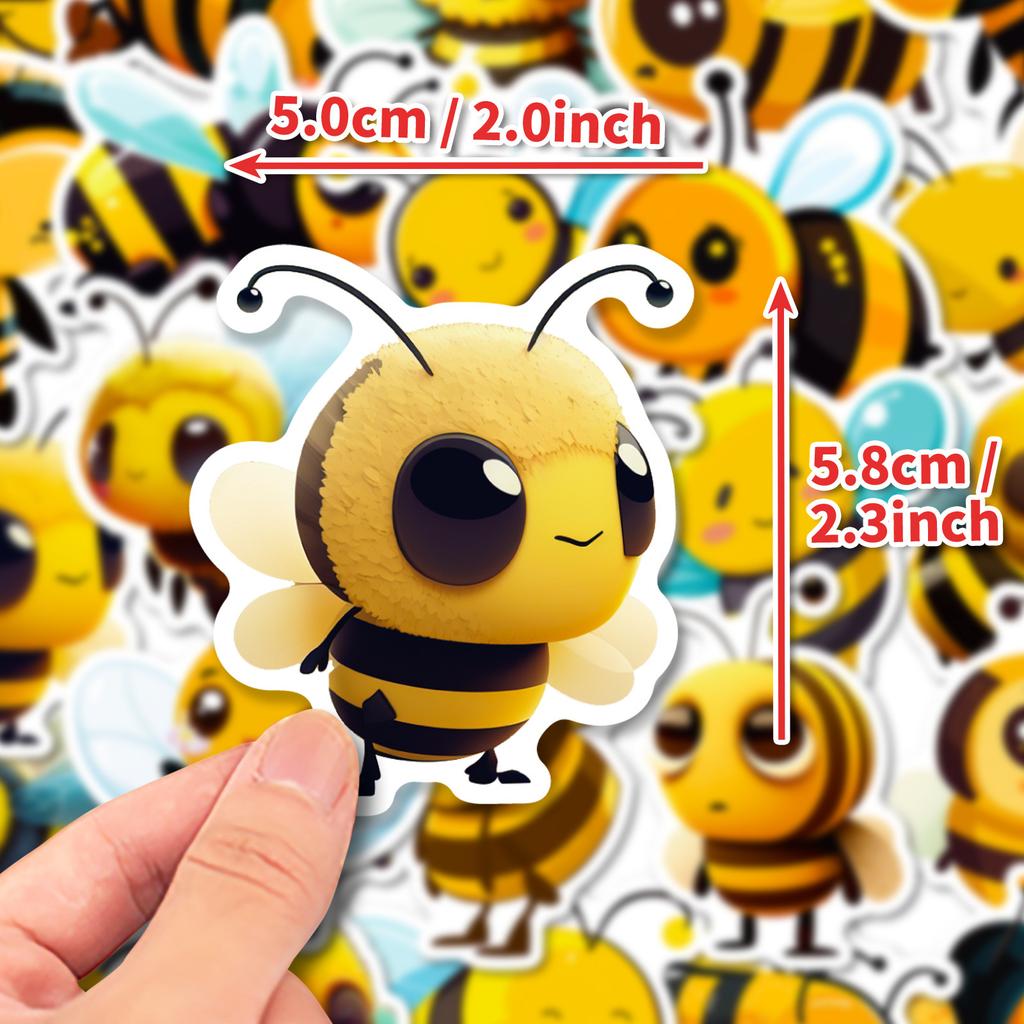 50 Little Bee Stickers Spring Window Stickers Bee Festival Kindergarten Stickers