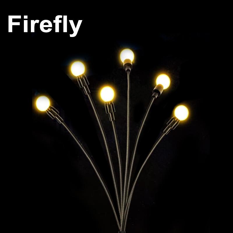 Solar Jellyfish Lights Outdoor Garden Decor Waterproof Firefly Pathway Solar Light for Yard Lawn Balcony Patio
