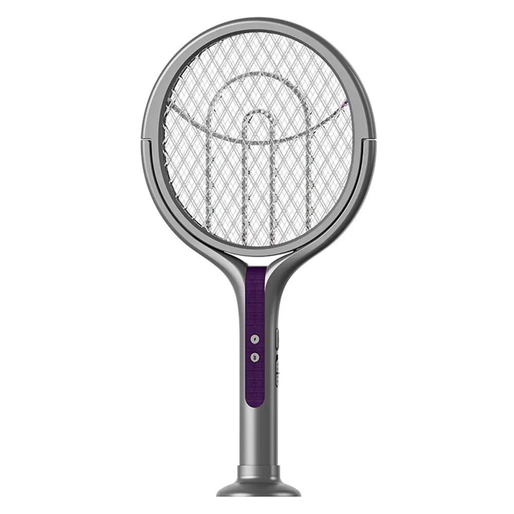 

2 in 1 Mosquito Killer Lamp Rotating Head Electric Mosquito Racket 2800V 1200mAh USB Type-C Rechargeable Electric Fly Swatter