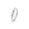 925 Sterling Silver Shiny Zircon Geometric Ring for Women  Simple Elegant Party Wedding Jewelry Accessories