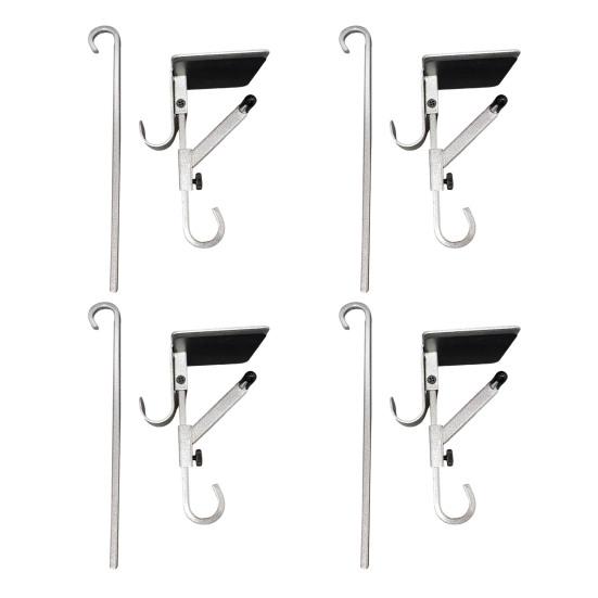 2/4Pcs Christmas Fireplace Stocking Garland Hanger No Drill Adjustable Mantle Garland Holder Heavy Duty Xmas Stockings Decoration Hanging Hook