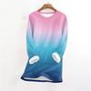 Women's Fashionable Printed Round Neck Long Sleeved Plush Warm Pullover Top