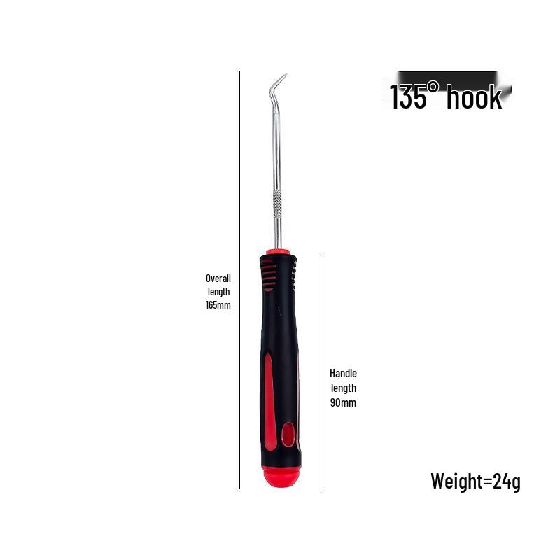 4-Piece Oil Seal Hook Set for Auto Repair - O-Ring Puller & Remover Tools