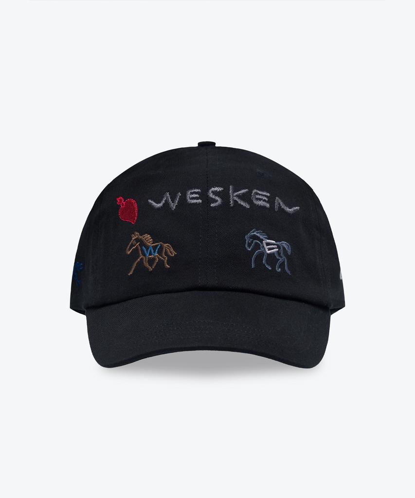 Weseuken Merry Go Around Washed Ball Cap (Black)