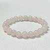 Pink Crystal Bracelet for Women 8mm Round Beads Beaded Bracelets 10mm Semi-Precious Gemstone Bangle Jewelry Gifts