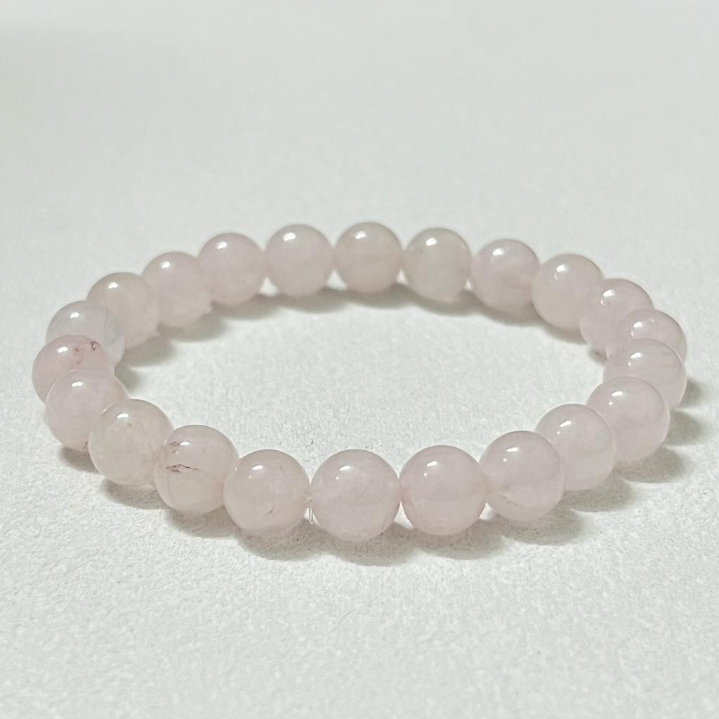 Pink Crystal Bracelet for Women 8mm Round Beads Beaded Bracelets 10mm Semi-Precious Gemstone Bangle Jewelry Gifts