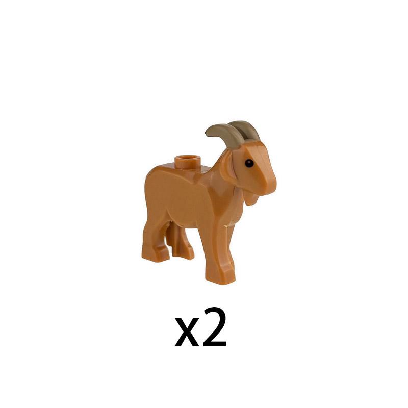 MOC Stadt Mini Süßes Tier Bär Schaf Ziege Huhn Hund Schwein Familie Bauernhof Bausteine Zubehör Kinderspielzeug Weihnachtsgeschenk