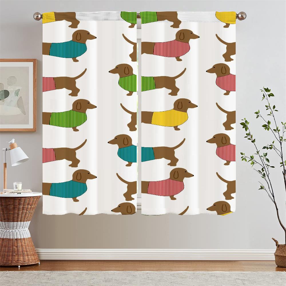 

Такса кухонные шторы по акции Бесплатная доставка Элегантные комнатные шторы 2 шт. Комплект оконных жалюзи занавеска для гостиной кудри жалюзи W50xH70cmx2pcs-CL