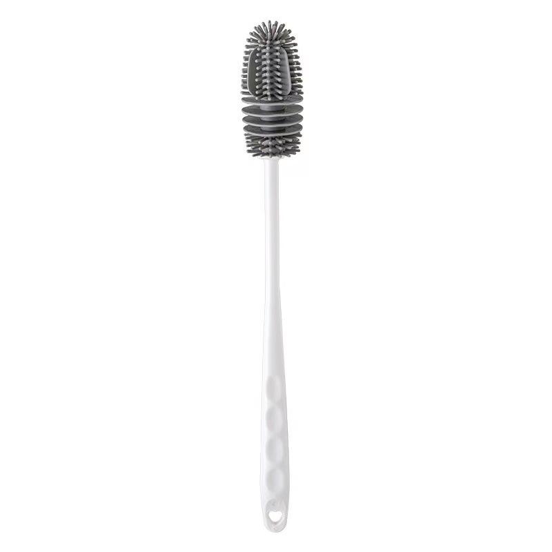 Long Handle Bristle Brush for Cups and Bottles - Effective, No Dead Angle Cleaning for Teapots and Teacups