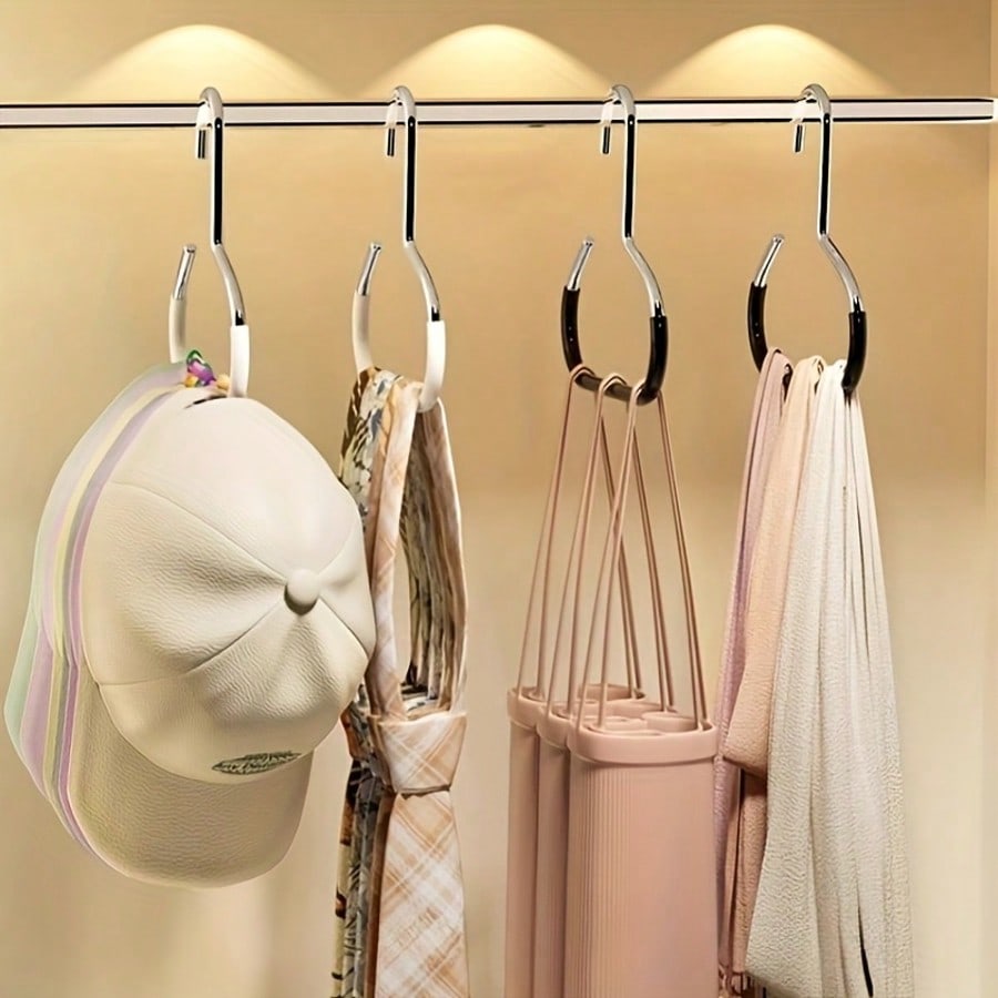 1/3PCS Metal Multifunctional Hat, Scarf, Tie Hanging Clothes Hanger, Suitable For Storing And Organi