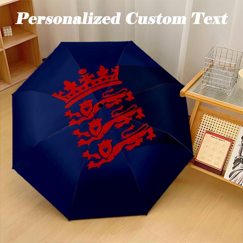 8‑Rib Automatic Umbrella, England National Team Design Foldable Umbrella for Sun Rain Protection Travel