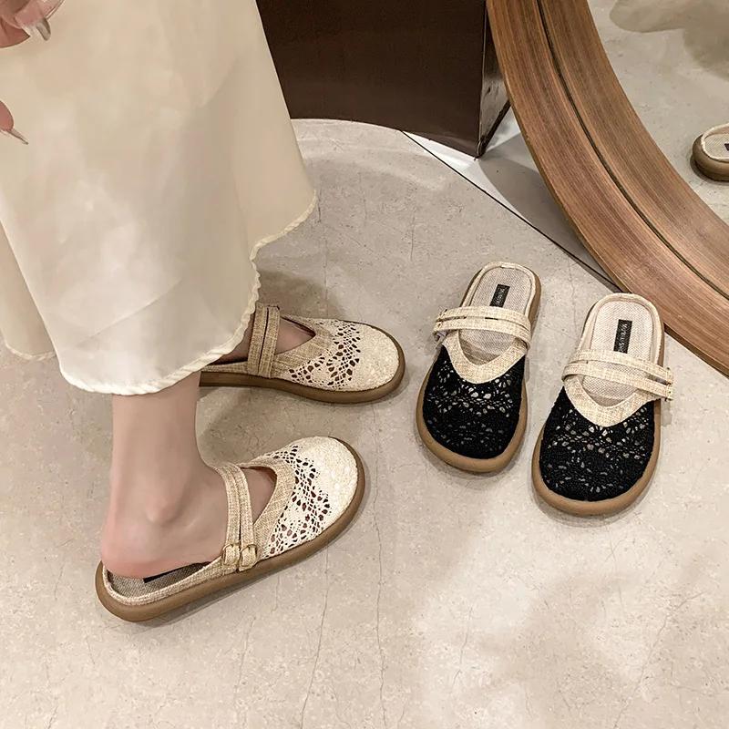 New Fashion Women Sandalias Fisherman Shoes Woman Mesh Breathable Flat Soft Bottom Women Sneaker Mujer Shoes Flats Shoes