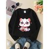 European Sizes  Kids' Casual Printed Round Neck Pullover, Kids' Fashion Round Neck Sweatshirt with Adorable Animal Prints,  Casual Comfortable