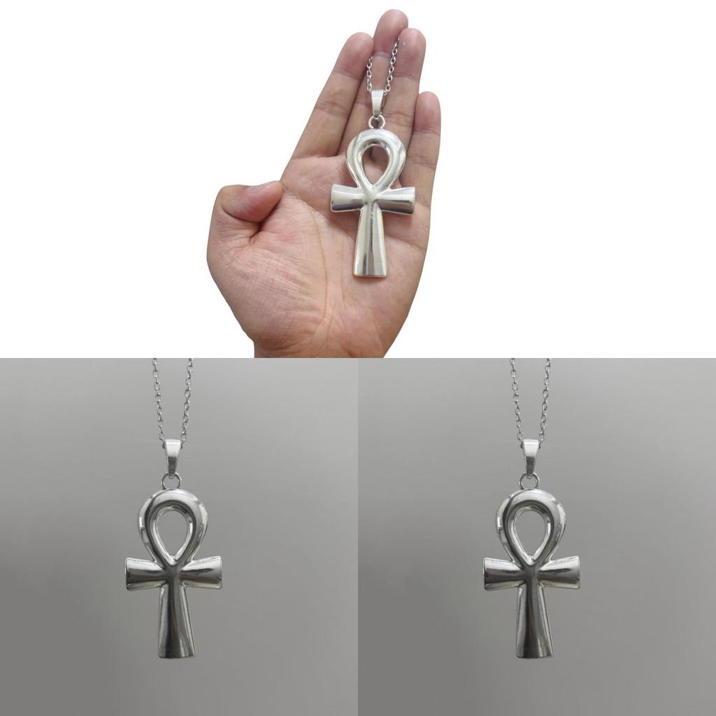 Geometric Cross Pendant Necklace With Alloy Chain For Men And Women Stylish Jewelry