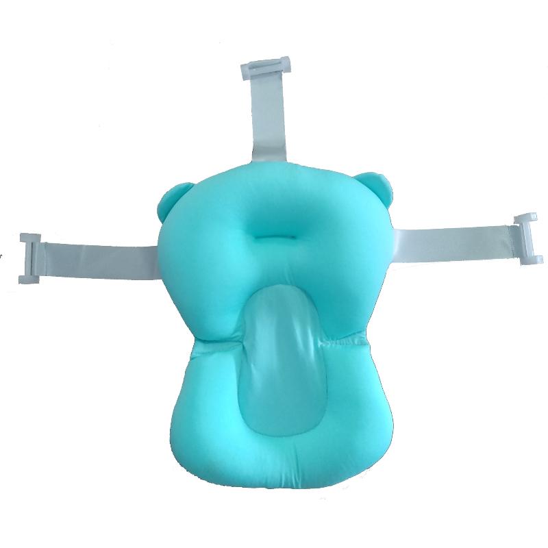 Baby Bath Seat Support Mat Infant Anti-Slip Soft Comfort Body Cushion Foldable Baby Bath Tub Pad Chair Newborn Bathtub Pillow
