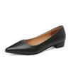2025New Pointed Toe Shallow Mouth Square Heel Small Leather Shoes Women's Elegant High Heels Dress Shoes Zapatos Mujer
