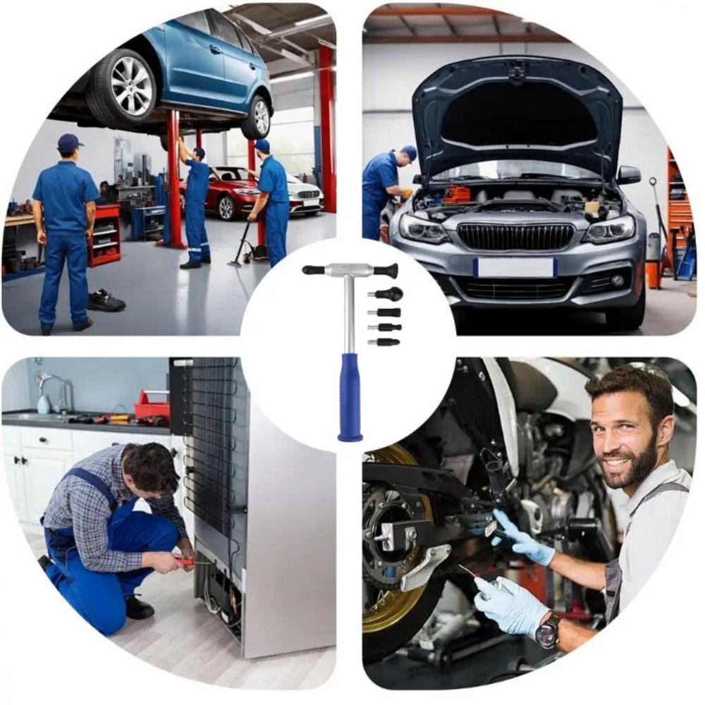 6 Replacement Heads Car Hammer Auto Body Dents Repair Kit Removal Tools Automotive Accessories