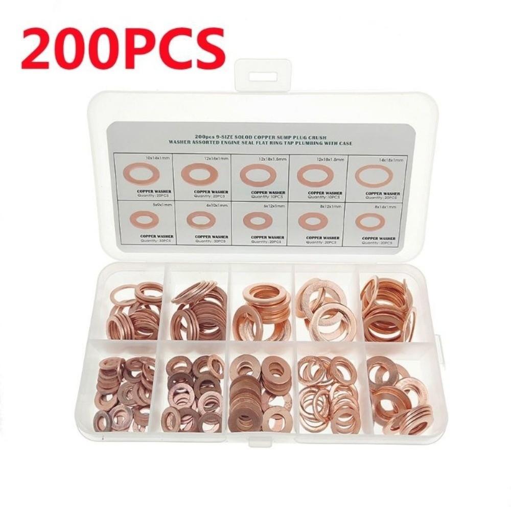 M5/M6/M8/M10/M12/M14 Copper Washer Flat Ring Seal Ring Tool Sealing Gasket  Auto Accessories