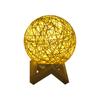 3D LED Rattan Moon Night Light  USB Charging Table Desk Moon Lamp