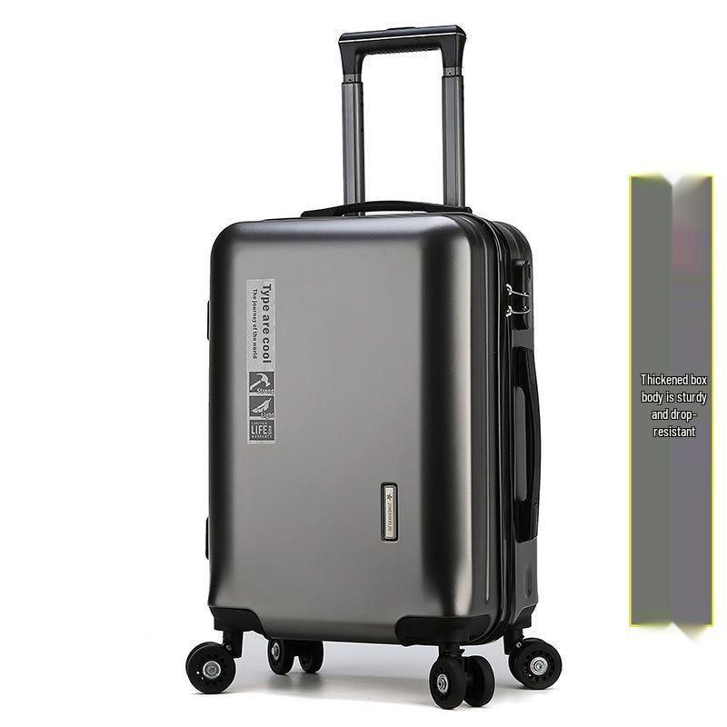 Unisex Fashion Suitcase with Combination Lock and Wheels - Cabin-Size Trolley Case for Students