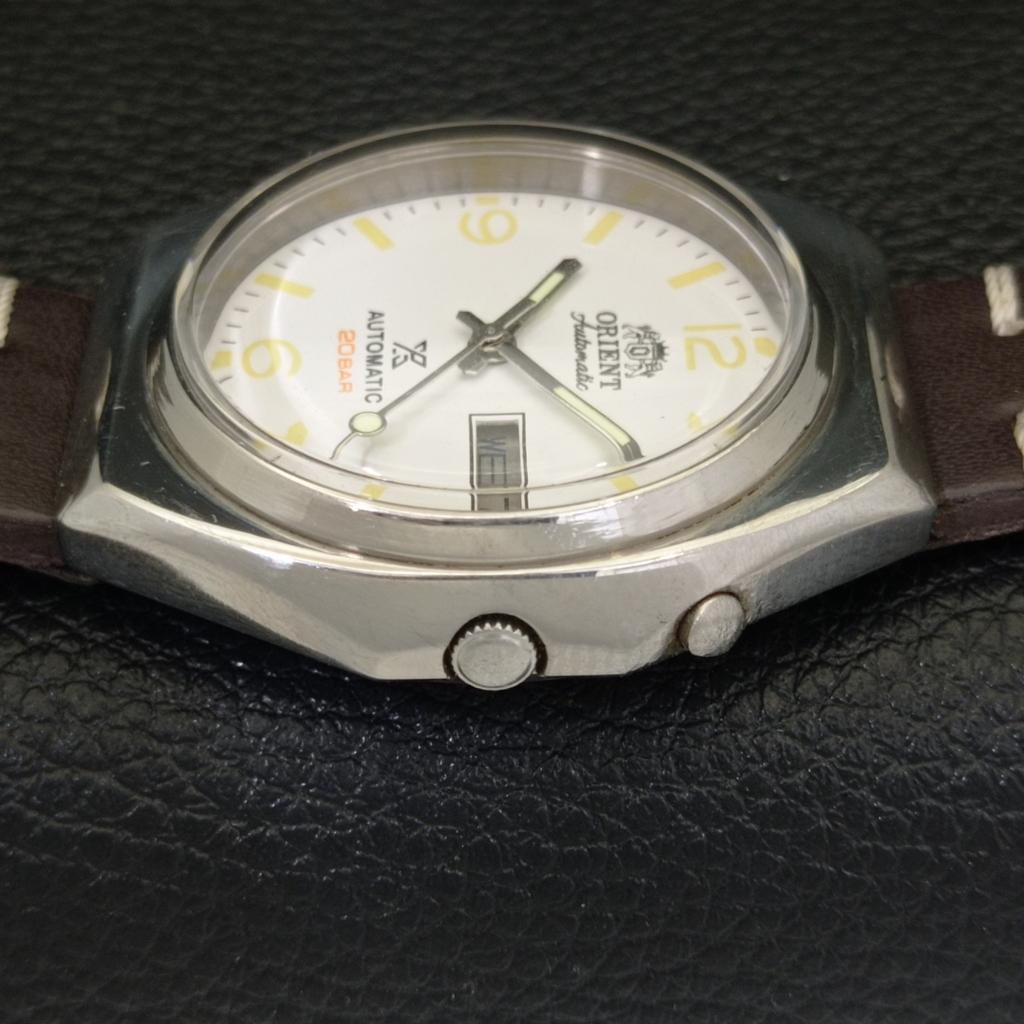 VINTAGE ORIENT AUTOMATIC 46941 JAPAN MENS WHITE COLOR DIAL WATCH A500741-5 R154-a500741