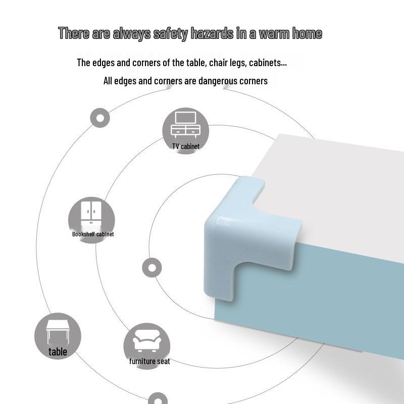 Silicone T-Shaped Corner Protector: Anti-Collision, Anti-Knock Guard for Range Hood & Furniture
