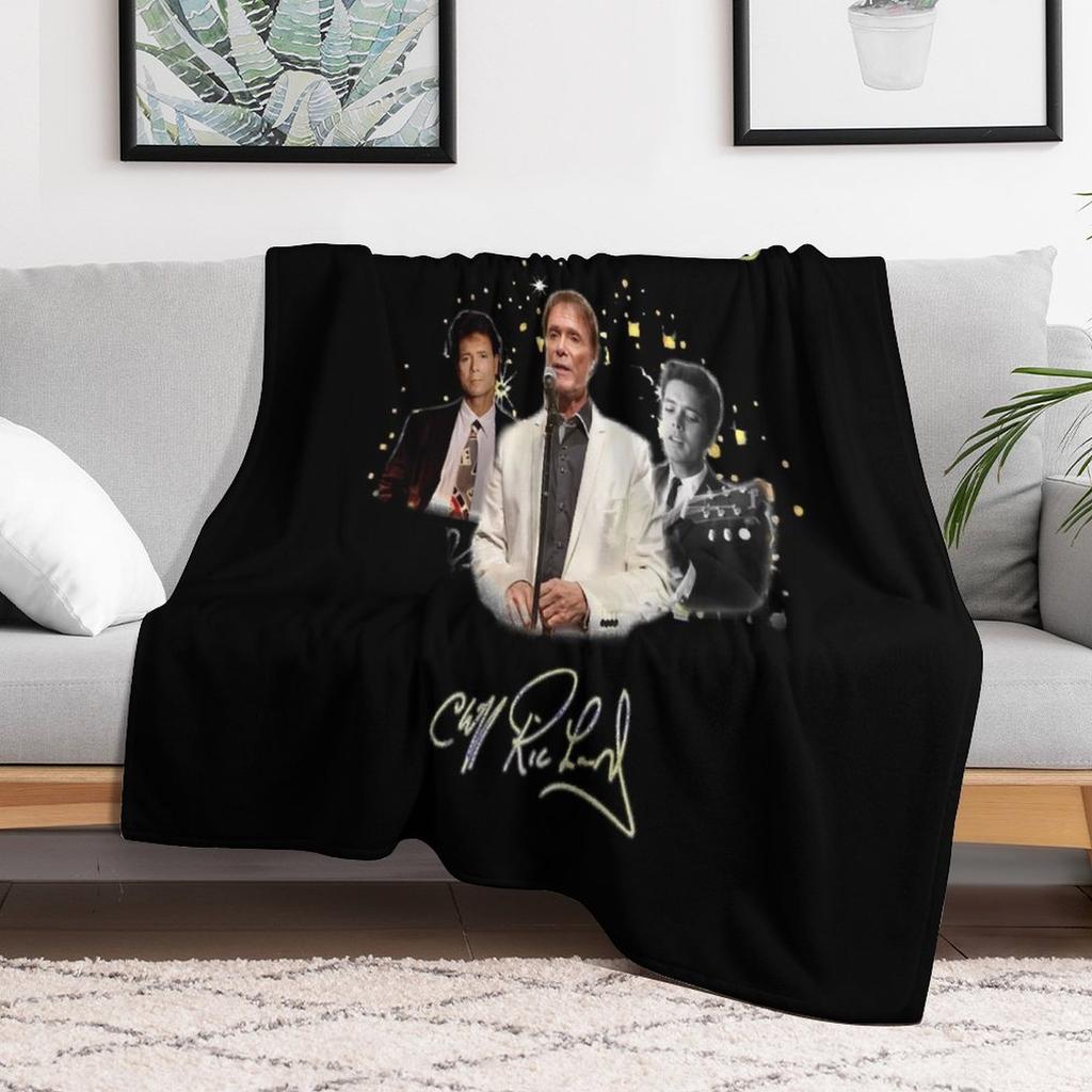Bands Top Selling Cliff Richard Funny Men Fan Throw Blanket Cozy Warm Blanket for Bed Room Decor