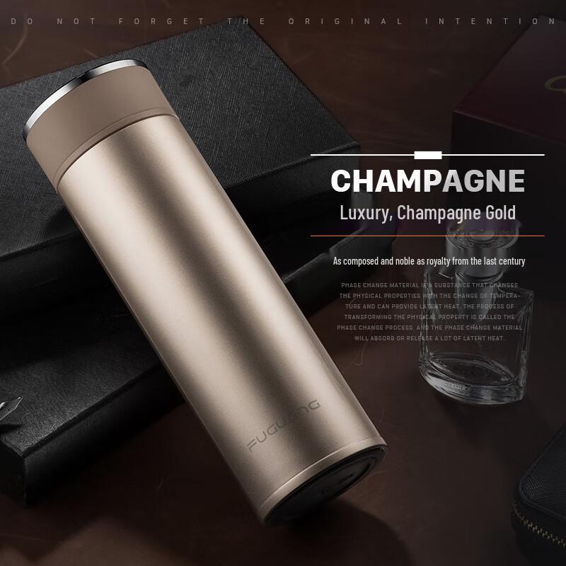 FUGUANG Smart Temperature Control Thermos Cup with Tea Infuser