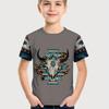Kids Clothes Boys Tshirt Short Sleeve 3D Skull Print Children Summer Clothes Creative Stylish Streetwear Round Neck Girl Clothes