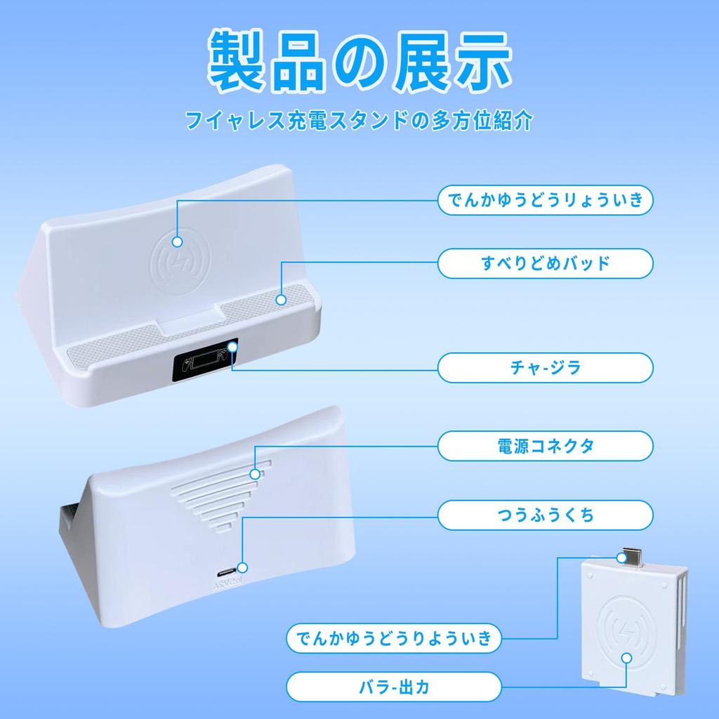 Lwuckbarrt PS Portal Charging Wireless Charging Charger for PS5 Portal Remote Charging Station for PS Fast Charging with LED Charging Overcharge