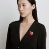 New love cat pin alloy drip retro coat trench coat coat corsage peach heart animal brooch