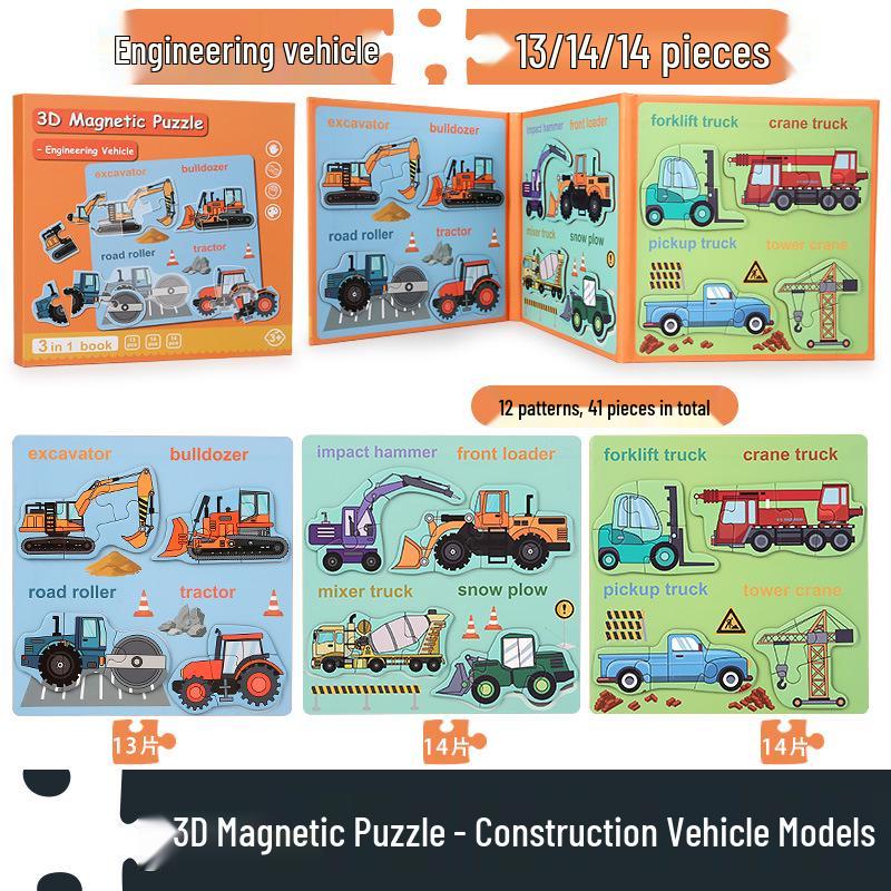 Magnetic Puzzle Board for Kids Ages 1-6: Early Education & Logic Development