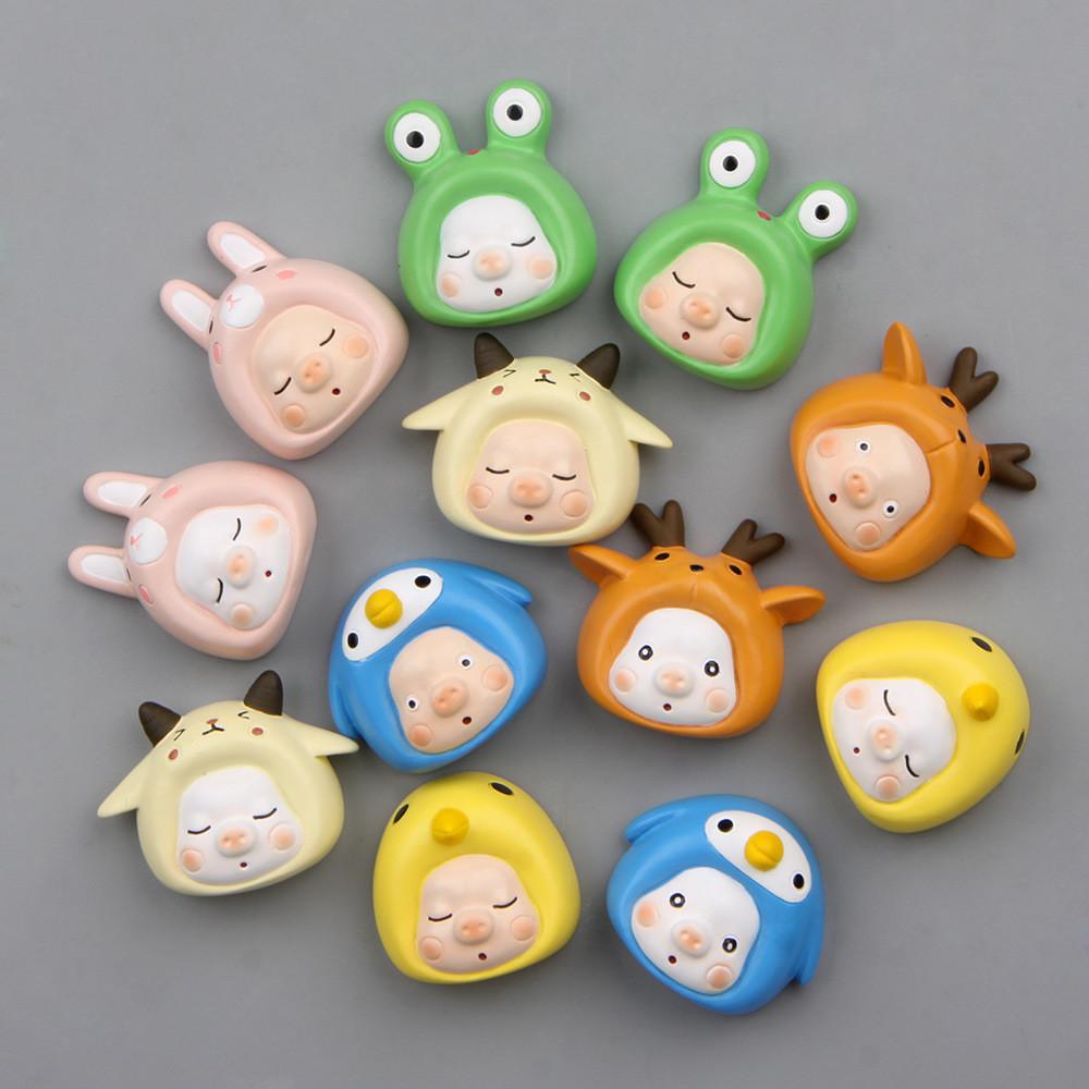 Penguin Jenny Pig Cartoon Resin Magnet Clips For Refrigerator Decor And Gift Giving