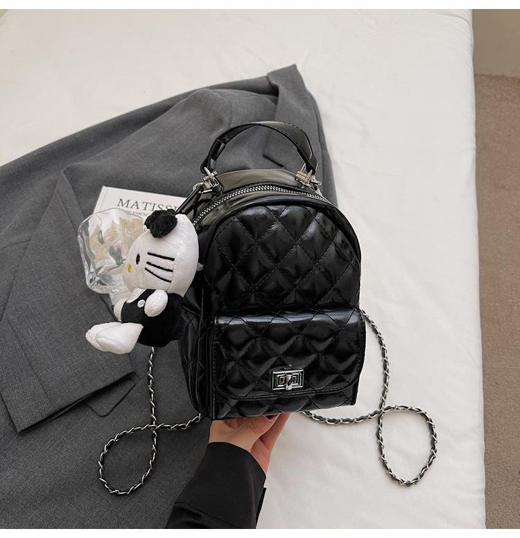 Schoolbag1011 summer new mini rhombus chain backpack women's bag new casual fashion mini small fragrant backpack