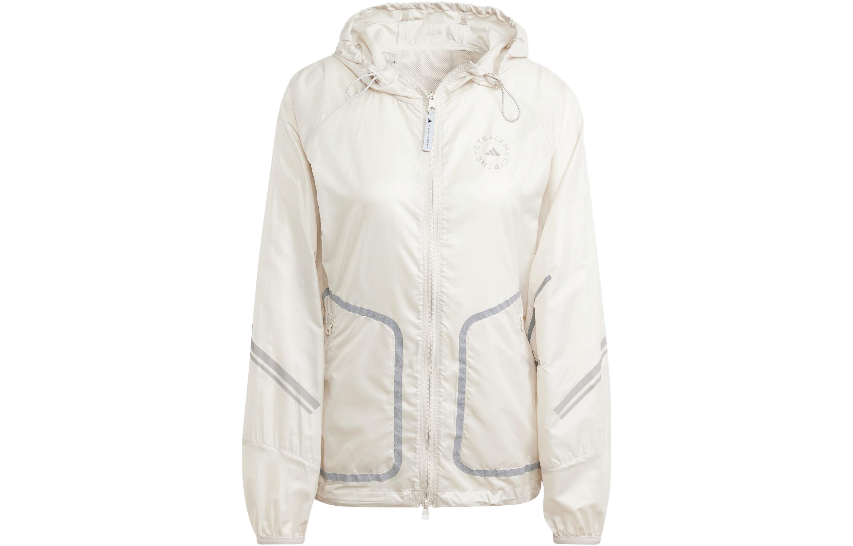Adidas X Stella McCartney Jackets Women s Ecru Hooded Moderate Other IN5042 S
