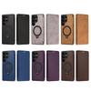 KEYSION Leather Flip Wallet Case for Samsung Galaxy S25 S26 Ultra 5G S26+ S25 FE Card Slots Magnetic 360 Ring Stand Phone Cover