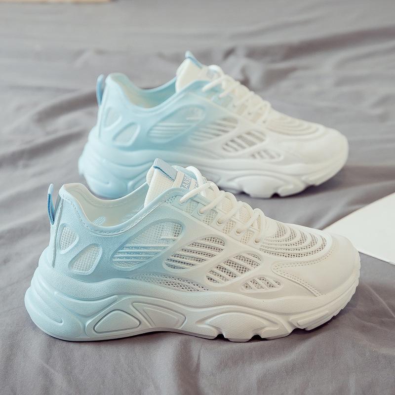 

Korean Popular Women s Mesh Casual Shoes Summer Hollow-out Breathable Sneakers Fashion Woman Student Sandals Versatile De Mujer 40 синий
