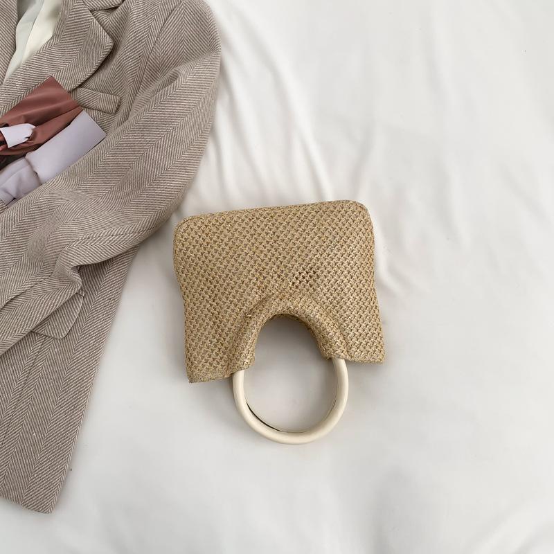 2025 новая однотонная плетеная сумка-тоут маленькая сумка универсальная модная повседневная сумка-сумочка модная маленькая квадратная сумка ручная сумка