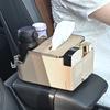 Multifunktionaler Auto-Armlehnen-Aufbewahrungsbox-Wasserbecherhalter, universeller Armlehnen-Taschentuchhalter fürs Auto mit Getränkehalter