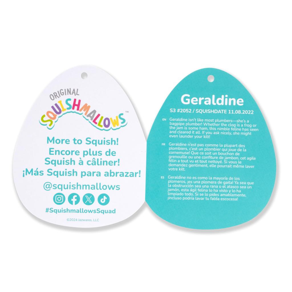 Squishmallows 3,5-tums gosedjur (Geraldine)